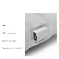 Mochila De Mujer Impermeable Estilo Coreano Con USB Para Portátil De 13-15.6 Pulgadas Mochila De Cuero Oxford De Moda Para Estudiantes - details 10