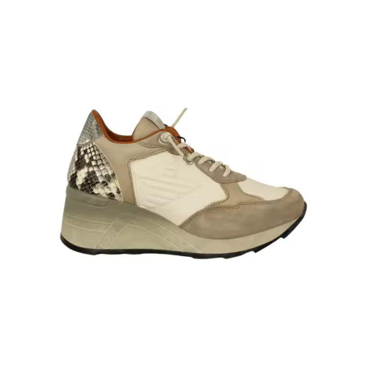 deportivo con cuña piel combinada con cordon elastico - 1