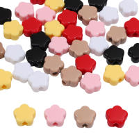 Acerca De 20 Piezas De Abalorios De Acrílico Colores Sólidos Pequeños Con Flores Hechos a Mano Para DIY Joyería De Pareja Accesorios Material De Abalorios - details 0