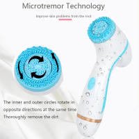 Limpieza Facial Ultrasonica 3 En 1 Con Cepillo Rotatorio Y Masajeador USB Elimina Quistes Negro Con Tecnología Galvanic Herramienta Para Cuidado De Piel - details 4