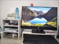 Soporte Ergonómico Para Monitor Y Teclado Organizador De Escritorio Con Almacenamiento Plástico Blanco Y Negro 12 Pulgadas - details 14