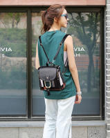 Mochila De Piel PU Pequeña Para Mujer Estilo Retro Cuadros Calidad Superior Viaje Mochila Escuela Bolsa De Hombro Moda - details 4