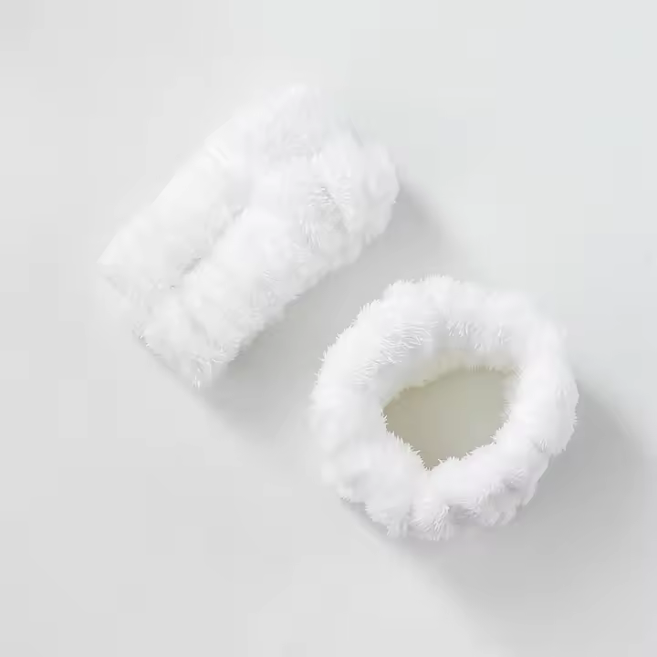 2pcs Paño De Rostro Y Muñeca Absorbente De Agua Deporte Secado De Sudor Bandeja De Cabello Protector De Humedad Guante De Muñeca - 1