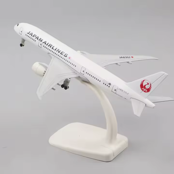 Modelo De Avión De Juguete De Aleación De Metal 20cm Air Japan Airlines B787 Airways Con Ruedas Kit De Construcción Para Colección - 1