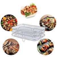 Rack De Air Fryer Pila De 3 Capas Relleno De Acero Inoxidable Adecuado Para Horno Cocina Vaporizador Hogar Gadgets - details 4