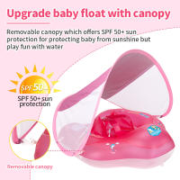 Flotador De Natación Para Bebés Con Canopy Accesorios De Piscina Inflable Para Niños Juguete De Baño Circular Para El Verano - details 1