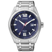 Reloj hombre Citizen Eco-drive súper titanium con esfera azul y calendario - details 0