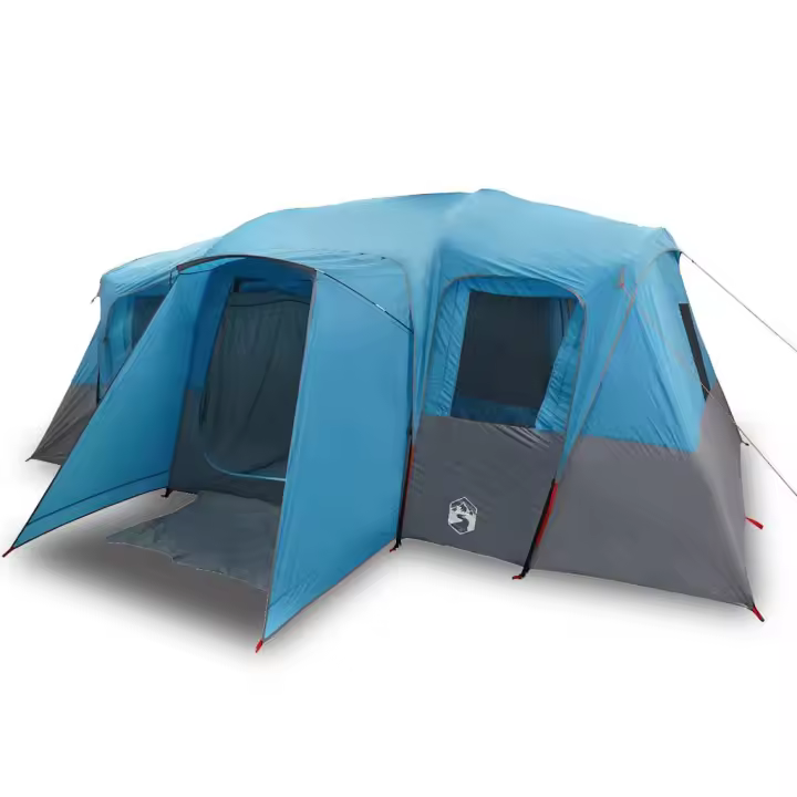 vidaXL Tienda de campaña familiar túnel 16 personas impermeable azul - 1