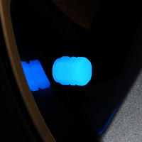 10Pcs Tapones De Válvula Luminosos Azules Para Coche Motocicleta Bicicleta Decoración De Neumáticos Y Eje Capas De Válvula De Térmica ABS - details 2