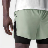 Shorts De Fitness Deportivos Para Hombres Secado Rápido Doble Capa Pantalones De Baloncesto Casual Moda Verano Running Outdoor - details 3
