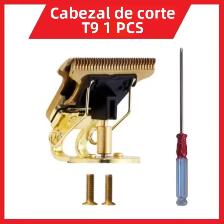 Recorte Profesional Eléctrico Para Cabello Con Cabeza De Repuesto Metálica Herramienta Para Cortaúñas Accesorio T9 - 1