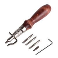 Herramienta Multifuncional De Piel Profesional 7 En 1 Para Manualidades Y Costura Ajustable Con Ranuras Y Pliegues Para DIY - details 0