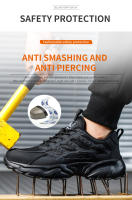 Zapatos De Seguridad Para Hombre Ligeros Y Protegentes Zapatillas De Trabajo Transpirables Antipinchazos Sin Metal En La Punta - details 6