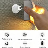 Lámpara de pared con sensor de movimiento, con inducción magnética del cuerpo humano, lámpara suave recargable conectable y de larga duración, adecuada para pasillos, escaleras y dormitorios. - details 0