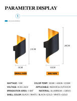 Lámpara De Pared LED IP65 Impermeable Para Exteriores Luz Moderna De Diseño Espiral Nórdica Para Interiores Lámpara De Decoración Para El Hogar 10W - details 2