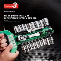 Juego De Llaves De Escalonilla CRV Para Automóvil Herramienta De Mechañica 1/4" 3/8" 1/2" Juego De Herramientas De Bricolaje Para Garage - details 6
