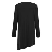 Vestido De Mujer Casual Otoño Elegante Con Botones Color Sólido Largo Manga Vestido De Fiesta Polyester Cuello O Antiguo - details 3