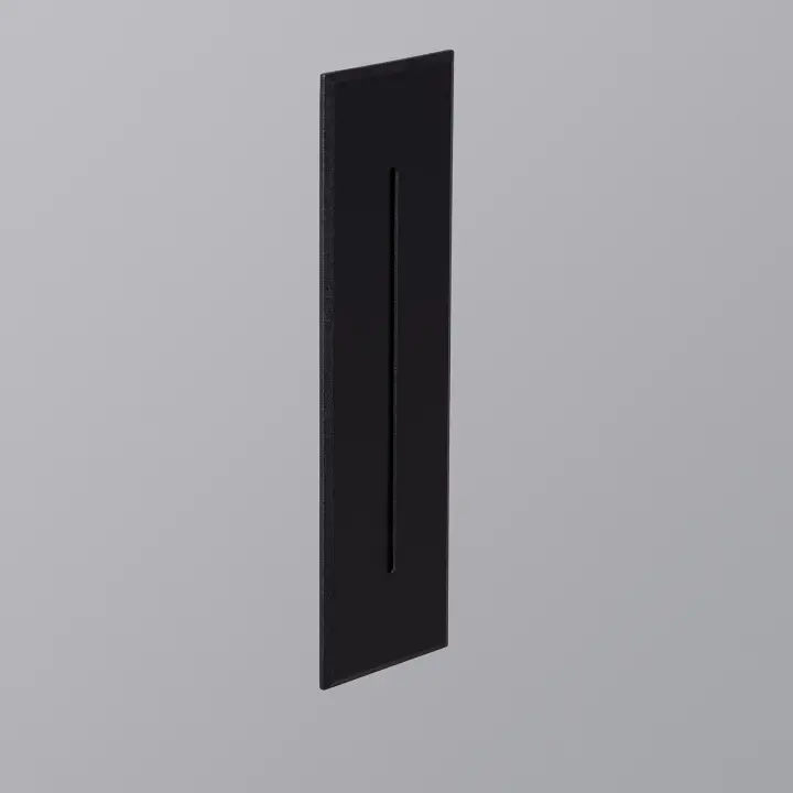 Ledkia Baliza Exterior LED 3W Empotrable Pared Rectangular Negro Lineal Wabi - 1