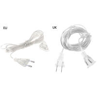 Cable De Extensión De Poder Para Luces De Navidad 5m Con Enchufe EU/UK Extensor De Cable Para Cadena De Luces LED - details 1
