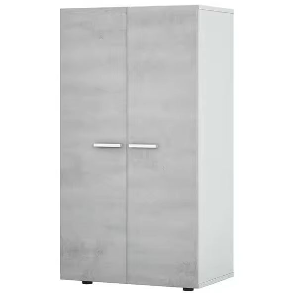 Armario zapatero Star 6 baldas blanco/cemento 103x55x36 cm - 1