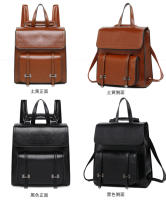 Mochila De Cuero Genuino Para Mujer Bolsa De Viaje Con Portátil Capacidad De 20-35 Litros Estilo Preppy Saco De Hombro - details 14