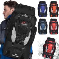Mochila de senderismo impermeable para hombre, bolsa de equipaje de viaje para acampar, montañismo, escalada, accesorios al aire libre, 80L - details 2