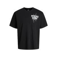 Camiseta hombre Jack & Jones 12283964 negro (black) con estampado de tres lobos en la espalda - details 3