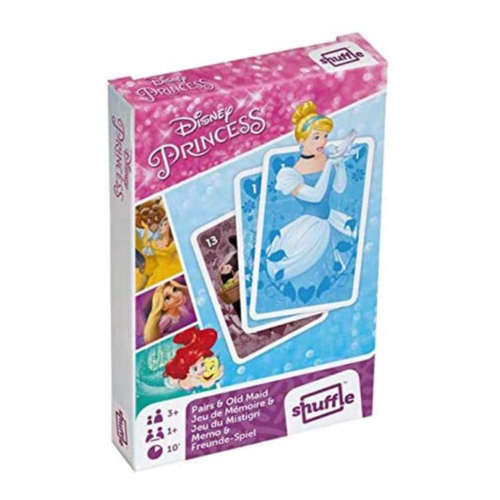 Cartamundi Princesas Disney Pixar Mini Baraja infantil de 32 cartas con princesitas Cuartetos Juego de parejas y la solterona Cenicienta Ariel Rapunzel Bella Blancanieves