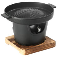 Mini Estufa Para Barbacoa Alcohólica Estilo Japonés Horno De Cocina Para Una Persona Plataforma De Asado De Hierro Fundido Antideslizante Estufa De Alcohol Portátil Hibachi - details 6