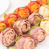 10pcs Flores De Seda Rosa Para Decoración De Boda Y Regalo De Cumpleaños Caja De Dulces Scrapbook DIY Flores Artificiales Para Decoración De Navidad - details 5