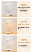 Lámpara De Mesa LED Recargable USB Con Iluminación Blanca Para Lectura Y Decoración Del Dormitorio Control De Brillo Sin Fin - details 2
