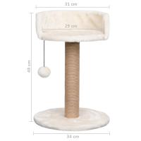vidaXL Árbol para gatos con poste rascador hierba marina 49 cm - details 7