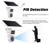 Cámara Solar Inteligente Tuya WIFI Con Doble Lente 8MP Vigilancia De Video Inalámbrica Exterior Cámara De Batería PTZ CCTV Doble Pantalla PIR Detectar - details 7
