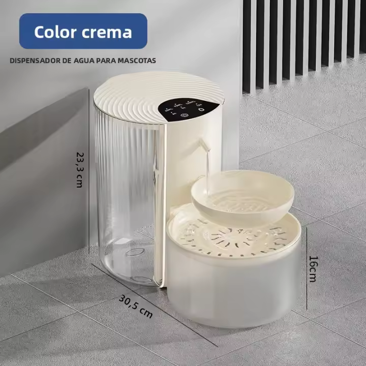Fregadero Automático Para Mascotas 3L Recargable Sin Filtro Requiere Tiempo Programable Dispensador De Agua Para Gatos Y Perros - 1