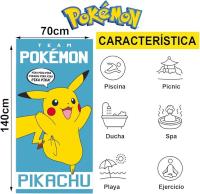 Toalla de playa Pokémon Pikachu , 70 x 140 cm, 100% microfibra, 250 GSM，Toalla de Piscina Grandes para Niños y Adultos，Toalla de microfibra para playa y piscina Pokemon de Tamaño 70x140 cm - details 2
