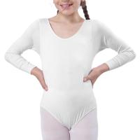 Maillot Ballet Niña de Manga Larga y Cuello Redondo, Maillot Danza Niña para Bailarina Gimnasia - details 3