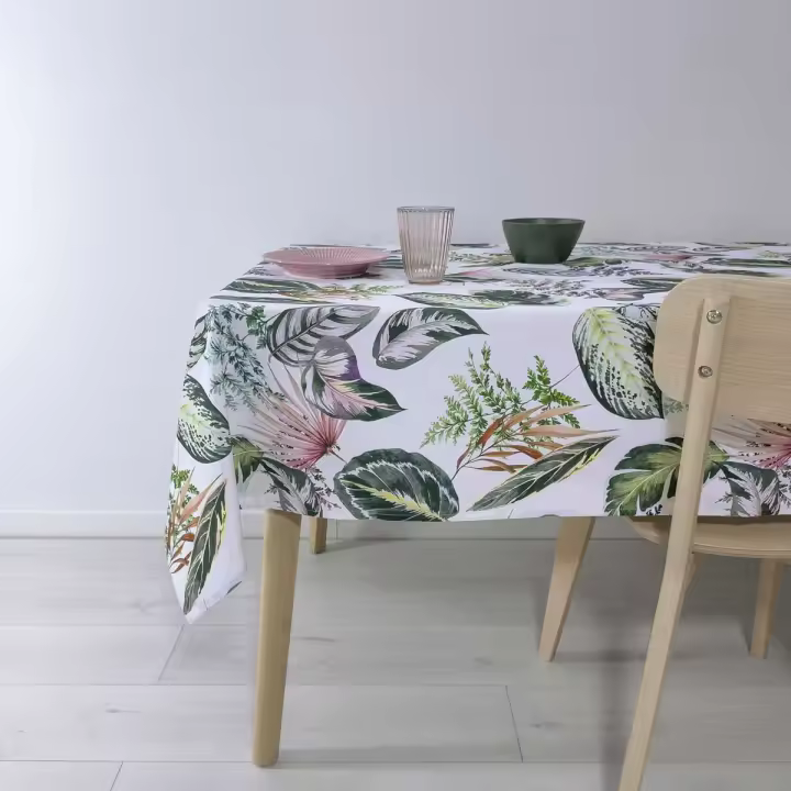 NAF NAF - Mantel antimanchas 100% algodón TROPALM. Disponible en varios tamaños. - 1