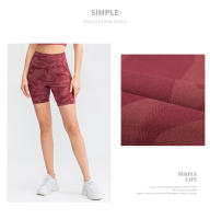 Pantalones cortos de Yoga para mujer, pantalones de camuflaje, cintura alta, ajustados, para gimnasio, Fitness, correr, mallas deportivas, medias de secado rápido S M L XL 2XL - details 6