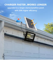 Luz Solar LED para exteriores, reflector de jardín luminoso, impermeable, luz Solar de pared para escaleras, atenuación de luz, tiempo, Control remoto - details 1