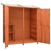 vidaXL Caseta para herramientas de jardín abeto macizo 136x75x160 cm - details 1