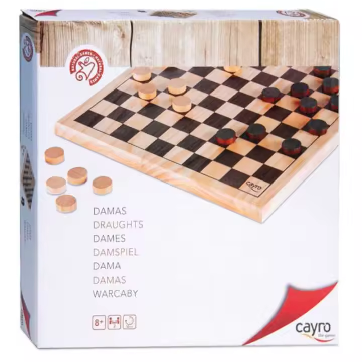 Juego de Mesa Damas en Madera 10 x 10 Cayro - 1