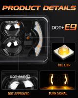 Faros LED 80W 4x6 Pulgadas Proyector H4 Para Coche Camión Offroad Convertidor H4651 H4652 H4656 H4666 Banda De Trabajo Alta Y Baja - details 1