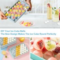 Bandeja de cubitos de hielo Sphere 1in X 99 piezas círculo hielo frío cóctel Whisky té café (3 unidades de bandejas de hielo azul y cubo de hielo y Tong de hielo) - details 3