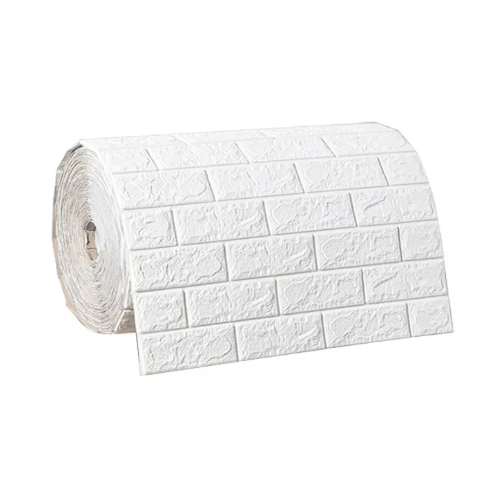 Papel Tapiz 3D De Espuma Suave En Forma De Ladrillo 2 Metros Autoadhesivo Para Decoración De Paredes En Sala De Estar Cocina Baño - 1