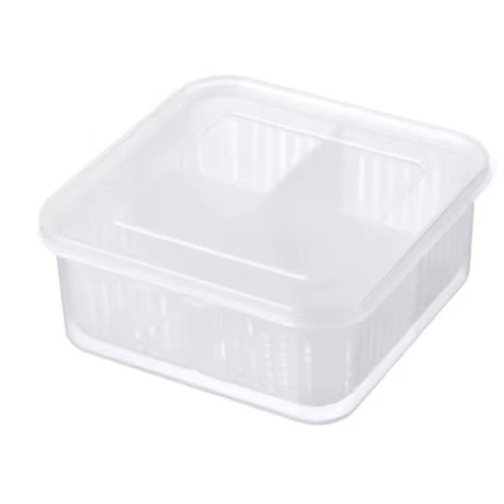 Caja De Almacenamiento Para Nevera Con 4/6 Compartimentos Organizador De Alimentos Frutas Y Vegetales Contenedor De Cocina - 1