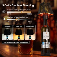 Lámpara LED Recargable Impermeable Con Interruptor Táctil Para Botella Luz Nocturna Creativa Para Bar Y Café Ajustable Para Atmosfera Retro - details 1