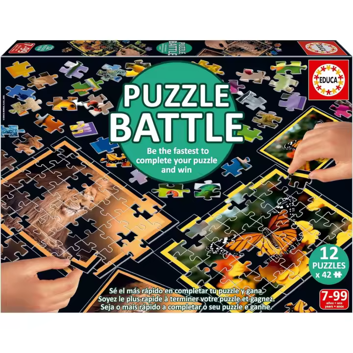 Educa - Puzzle Battle Natura, Juego de Mesa Batalla de puzzles 20119 Educa - 1