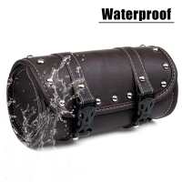 Bolsa De Alforja Universal Para Motocicleta De Cuero PU Impermeable Con Herramientas De Almacenamiento Para Manillar Frontal - details 0