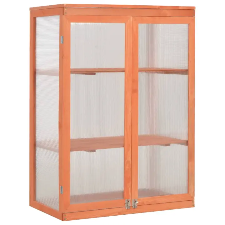 vidaXL Invernadero de madera 75x47x109 cm - 1