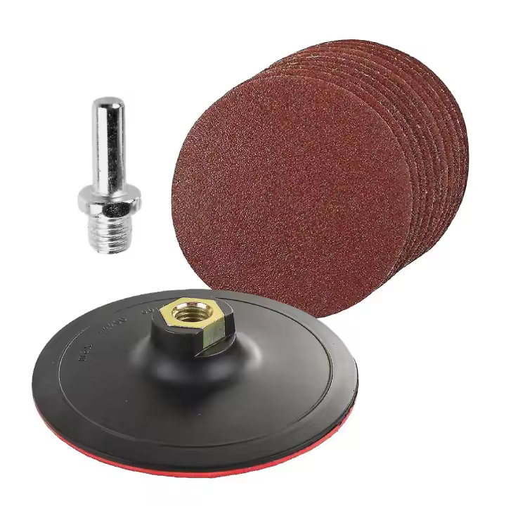 Juego de sading Redondo de 10 piezas con adaptador y perforado para grilleta de Grava mixta Disco de Arena de 125mm-dwdz - 1